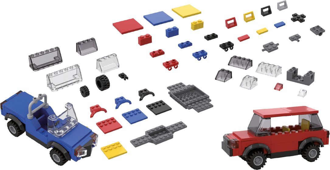 Klemmbaustein-Set Fahrzeuge 250 Teile